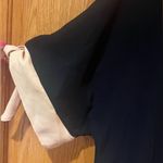 ZARA Navy Blue Flowy Mini Shift Dress w/ Contrating Nude Pink Bows Size Medium Photo 8