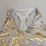 Lilly‎ Pulitzer Luxletic Lindsay Sports Bra UPF 50+ Size Medium Workout Metallic White Photo 7
