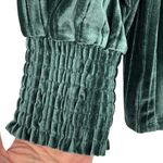 Cable & Gauge NWT  Velour‎ Long Sleeve Mock Neck Blouse Top Green Size Large Photo 10