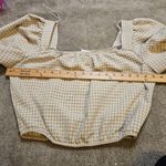Sienna Sky  Small S Checkered Light Tan White Checkered Scoop Oversized NEW NWT Photo 9