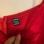 SheIn Sweetheart Neck Lantern Sleeve Satin Dress Photo 2