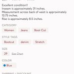 Guess  Jeans Stretch Bootcut Womens 29 Photo 10