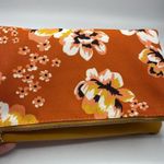 Rachel Pally  Reversible Orange & Yellow Floral Clutch Handbag Foldover Purse Photo 7