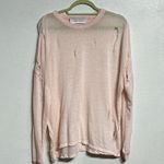 IRO  Jeans Pink Lyzza Distressed Oversized Long Sleeve Top Sz S Photo 1