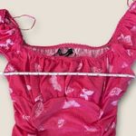 Urban Outfitters  Brenan Printed Ruched Mini Dress Pink Large Photo 8