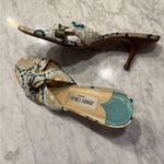 Jimmy Choo  Vintage 2000s Floral Knot Kitten Heels Size 37 Photo 4