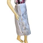 MIDNIGHT VELVET TULLE & TAFFETA SILVER MIDI SKIRT (16) Photo 2