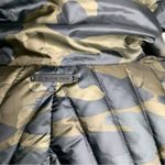 Blanc Noir motion panel camo camouflage down hooded‎ puffer jacket size small Green Photo 7