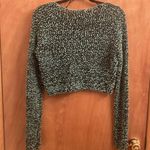 H&M Sea green and black cropped knit sweater woman’s size small Photo 4