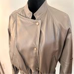 Vintage Essebi Grey Green Faux Leather Bomber Jacket Size undefined Photo 3