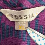 Fossil Women's XL Purple Geometric Cowl Neck Knee Length Dress Photo 5