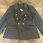 Ann Taylor  Vegan Faux Leather Black Jacket Women 6 Dark Academia Preppy Neutral Photo 0