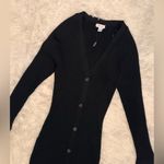 Reiss NWOT  Avery Rib Knit Body Con casual Midi-Dress in Black sz  M Photo 9