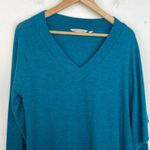 Soft Surroundings  Teal Madeline Tunic light sweater long sleeve size Small Photo 1