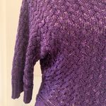 Jennifer Lopez | Purple knit 3/4 length sleeve top Photo 4