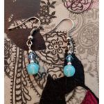 Handmade  Light Blue Dangle Earrings - Brand New Photo 0