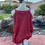 Free People NWOT  Red Cold Shoulder Top Photo 1