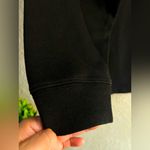 PINK - Victoria's Secret PINK Sweatshirt Black with Silver Glitter Graphic front Crew Neck Long Sleeves M Photo 2