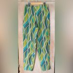Dana Buchman  Silk Linen Blend high waisted colorful watercolor pattern pants 2 Photo 4