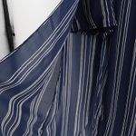 Stilettos  Striped Romper Maxi Skirt Overlay Navy White Flutter Sleeve Size XL Photo 11