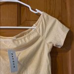 PacSun  Size Small Yellow Gingham Women's Teen Girl Crop Shirt New with tag NWT Photo 1