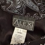 Alex Evenings Set Paisley Jacket Tank Top Set Glitter Black Wedding Formal Party Photo 3