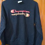 Champion  Black and Pink Men's Crewneck Sweater Photo 1