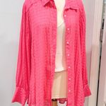 Free People Pink Love Life Sheer Buttondown Photo 1