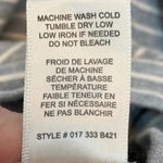 Rebecca Taylor  La Vie Grey & White Stripe Cotton Puff Sleeve Blouse Size Large L Photo 3