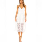 ASTR The Label Midi Lace Dress White Medium Spaghettii Straps Revolve Photo 2