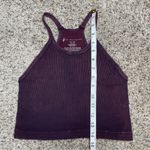 Free People Movement Happiness Runs Ribbed Crop Tank Top XS/S Purple Burgundy Size undefined Photo 5