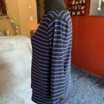 Gap sweater women’s size M, black & blue stripes side zipper 3/4 sleeves Photo 3