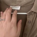 Vestique Gold Glitter Button Down Top Photo 4