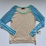 Michael Lauren  Colorblock Raglan Long Sleeve Size Small NWT Photo 1