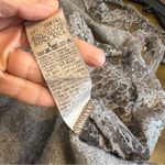 Y2K Whimsigoth Fairy Tunic Top Dress Lace Sequin Asymmetrical Gray Wool Mohair Size L Photo 5