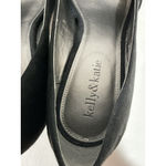 Kelly & Katie Woman’s  Black Suede 9m Open Toe Dress Heel Pump Photo 5