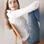 White House | Black Market WHBM Everyday Soft High Rise Straight Embroidered Jeans Size 12 Photo 7