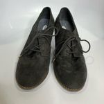 Dr. Scholl’s credit charcoal gray perforated suede heels 8.5 lace up oxford heel Photo 2