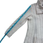 SAOL IRELAND Cream Cable Knit Wool Duster Cardigan Sweater Coat XXL White Photo 8