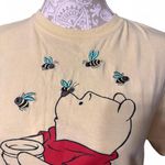 Disney Winnie the Pooh T-Shirt Small Yellow Floral Graphic Tee Bees Honey Pot Photo 3