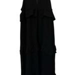 Petal and Pup  Priscilla Ruffle Maxi Dress Linen Black Womens XL New Photo 8