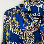 Free People Under The Palms Blue Floral Lightweight Button Down Shirt Size Small Photo 6