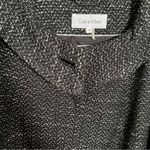 Calvin Klein Tweed Blazer Black Silver Metallic 14 Photo 3