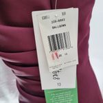 VTG Urban Girl Nites Prom Dress 13/14 Red Satin Faux Wrap Toile Formal Gown Purple Photo 3