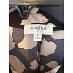 UMGEE USA Leopard Print Button Up Shirt Women's Size Medium Black Tan batwing Photo 3