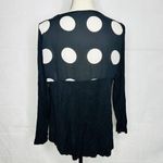 Allison Taylor  Blouse Top Long-Sleeve Dot Print Size M Rayon Blend Stretch Photo 5