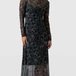 NWT Saint + Sofia Runway Mesh Dress in Green Twilight Floral Size US12 Photo 1