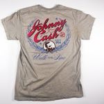 Johnny Cash Walk The Line Graphic 100% Cotton Crewneck Size M Unisex Green Size M Photo 0