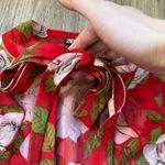 ZARA  Red Floral Ruffle Maxi Dress Size S Photo 5