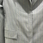 Rodier Gray Pinstripe Tapered Tailored Blazer Sz 44 Photo 1